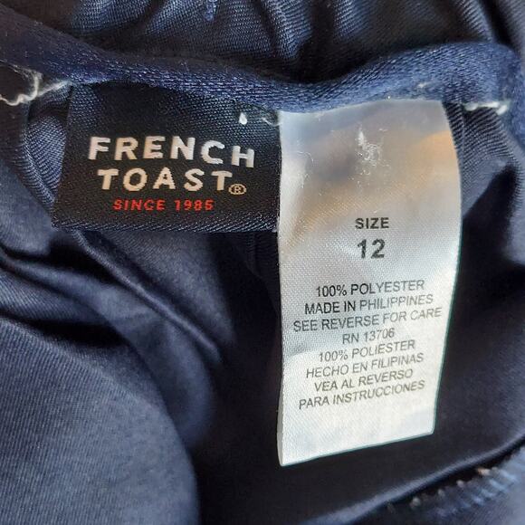 French Toast Skirt Girls Size 12 Blue Pleated Elastic Waistband - Picture 6 of 8